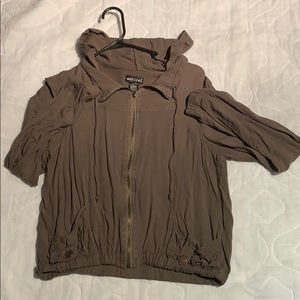 Army green zip up jacket